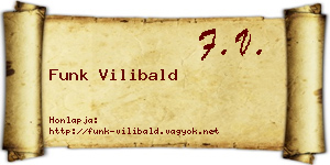 Funk Vilibald névjegykártya